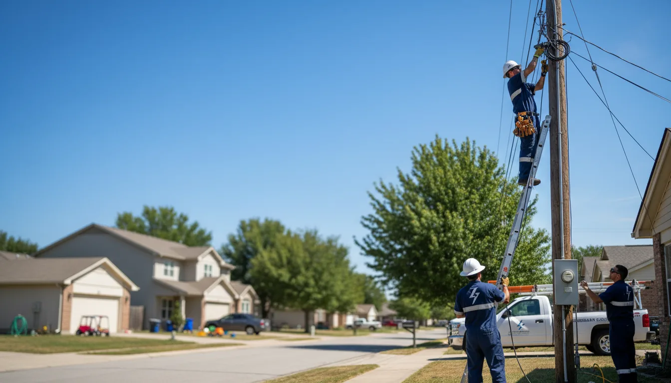 Residential electrician providing installation services in Pyatt, AR